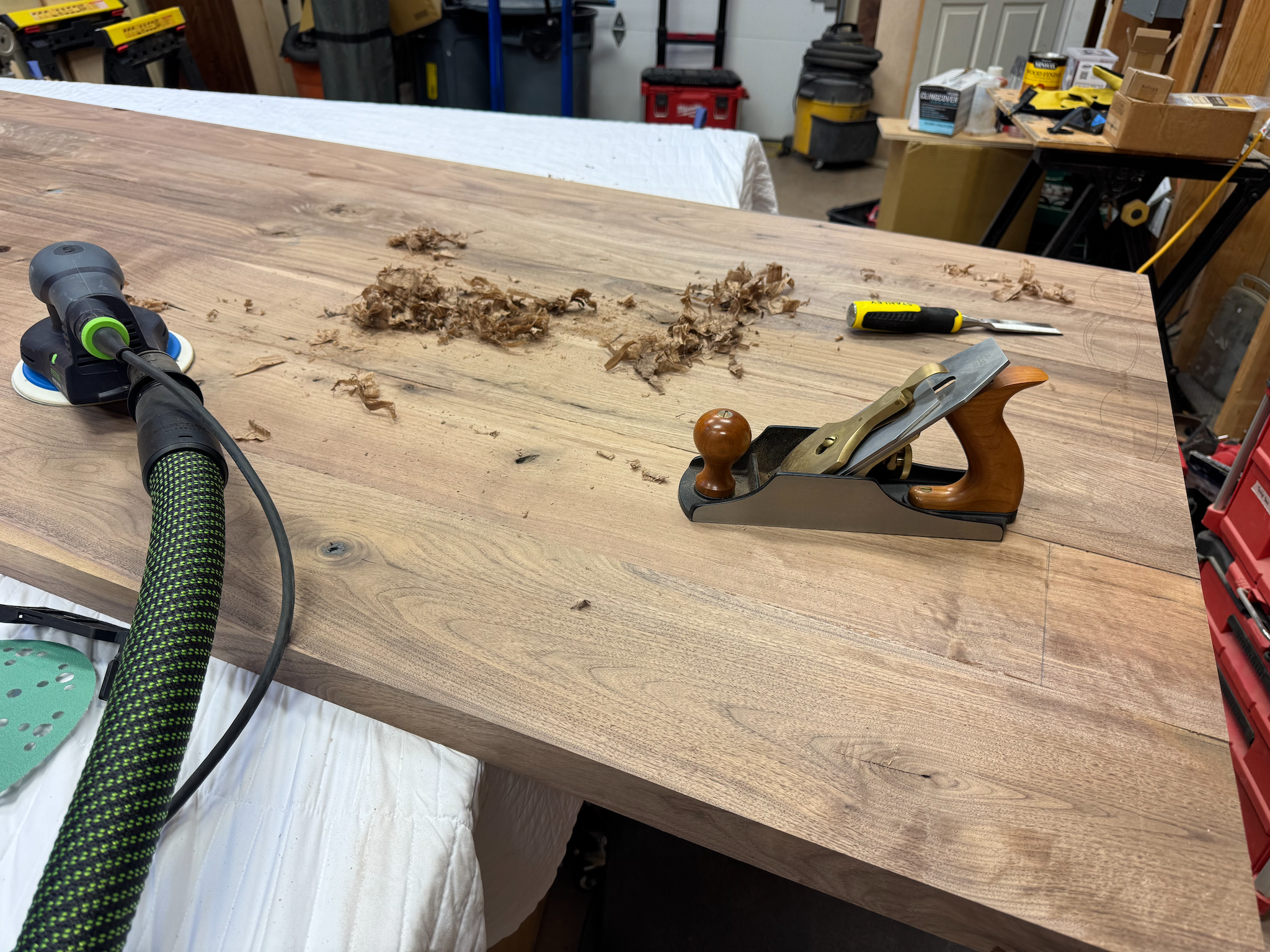 Sanding and removing uneven spots